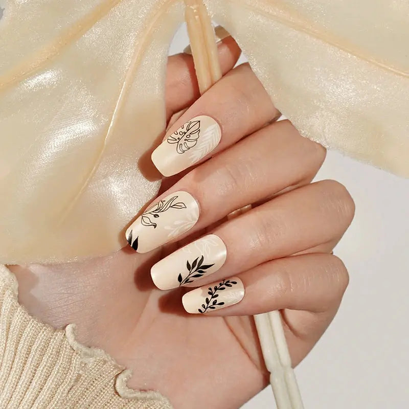 Wholesale Leaves Gel Nail Stickers Custom Gel Nail Strip Suppliers HUIZI