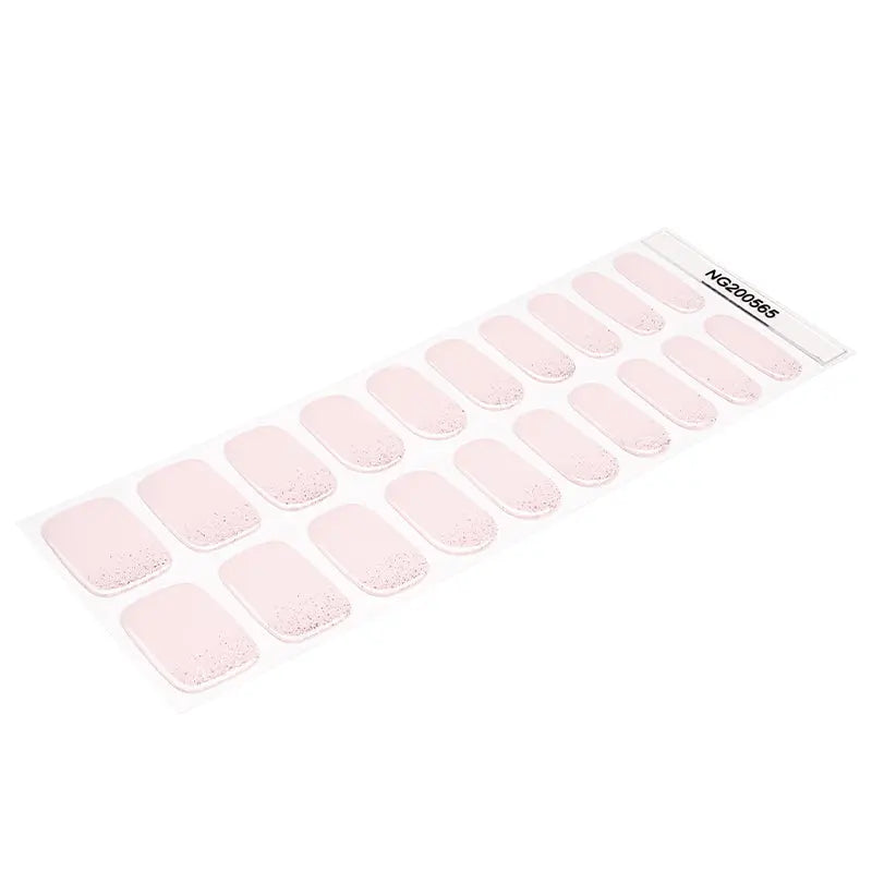 Wholesale Light Pink Glitter Gradient gel Nail Stickers HUIZI