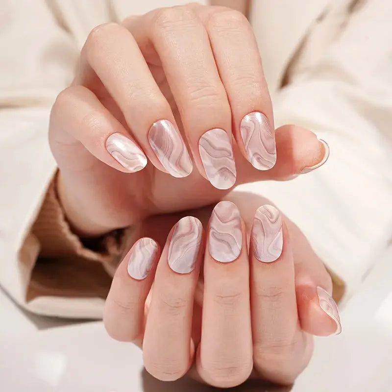 Wholesale Marble Gel Nail Stickers Custom Gel Nail Wrap Suppliers HUIZI