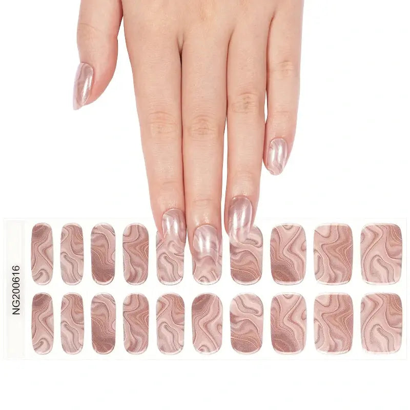Wholesale Marble Gel Nail Stickers Custom Gel Nail Wrap Suppliers HUIZI