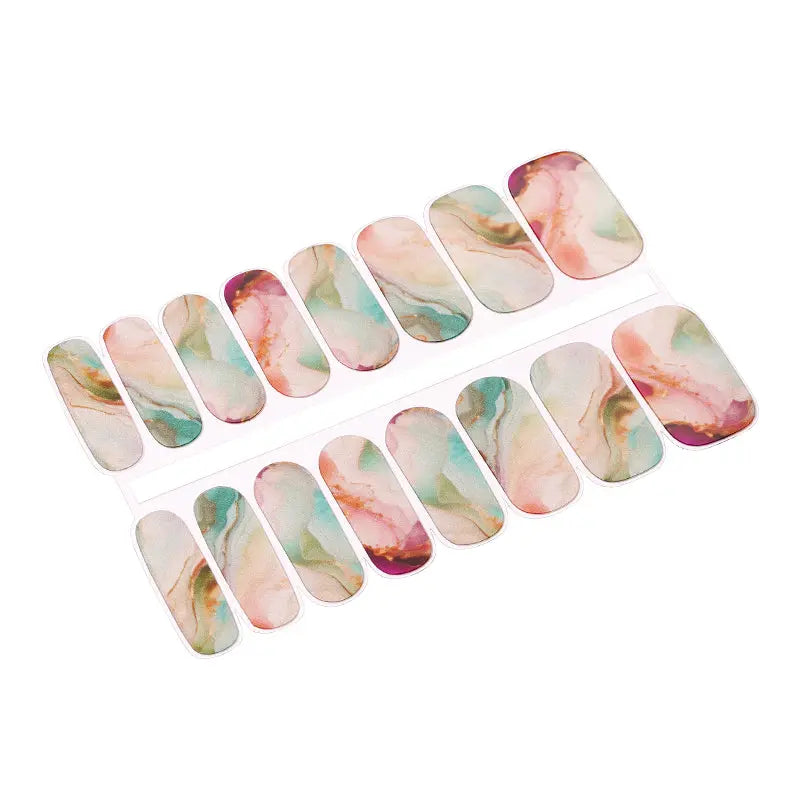 Wholesale Mermaid Gel Nail Strips Custom Nail Designs HUIZI