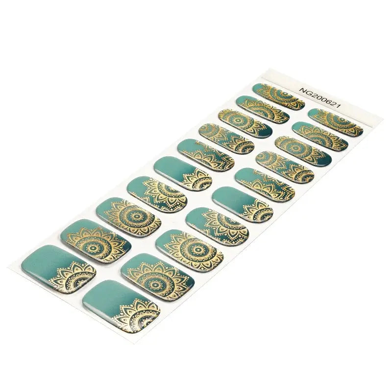 Wholesale Metallic Gel Nail Stickers Custom Glod Gel Nail Wrap Suppliers HUIZI