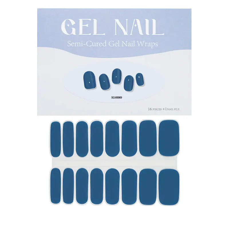 Wholesale Midnight Blue Gel Nail Stickers Custom Nail Designs HUIZI
