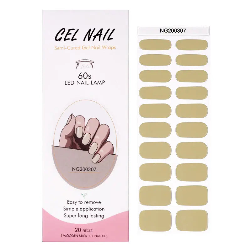 Wholesale Nail Stickers Yellow-green Solide Artificail Nails Long Bright Oil Fake Nail OEM HUIZI