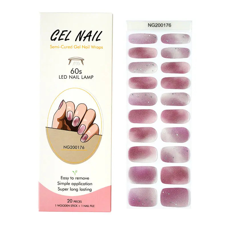 Wholesale Nail Wraps With An Abundance Of Stunning Designs Custom Purple Smudge Manicure - Huizi HUIZI