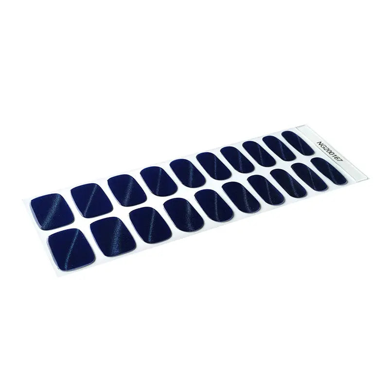 Wholesale Nail Wraps With Diverse Designs Custom Blue Cat-Eye Nails - Huizi HUIZI