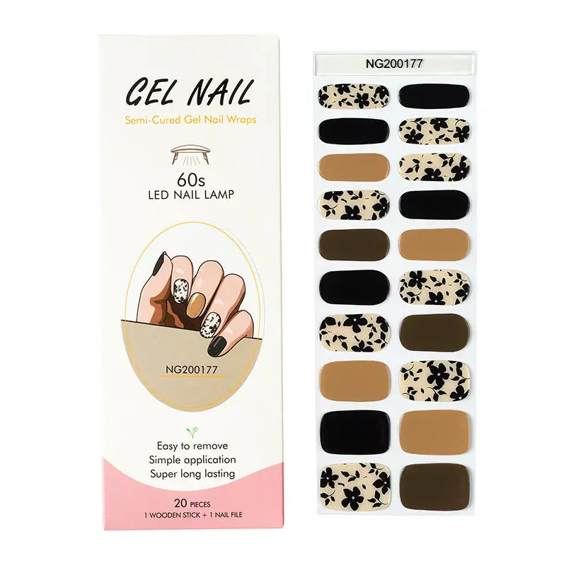 Wholesale Nail Wraps With Unlimited Design Options Custom Leaf Silhouette Nails - Huizi HUIZI