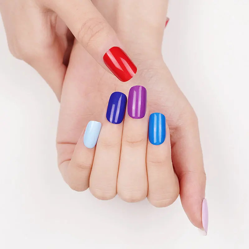 Wholesale Neon Gel Nail Strips Set Summer Nails Custom HUIZI