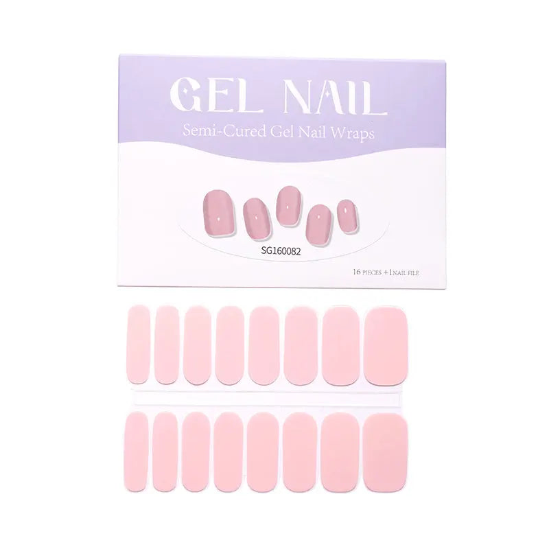 Wholesale Nude Gel Nail Strips Custom Gel Nail Designs HUIZI