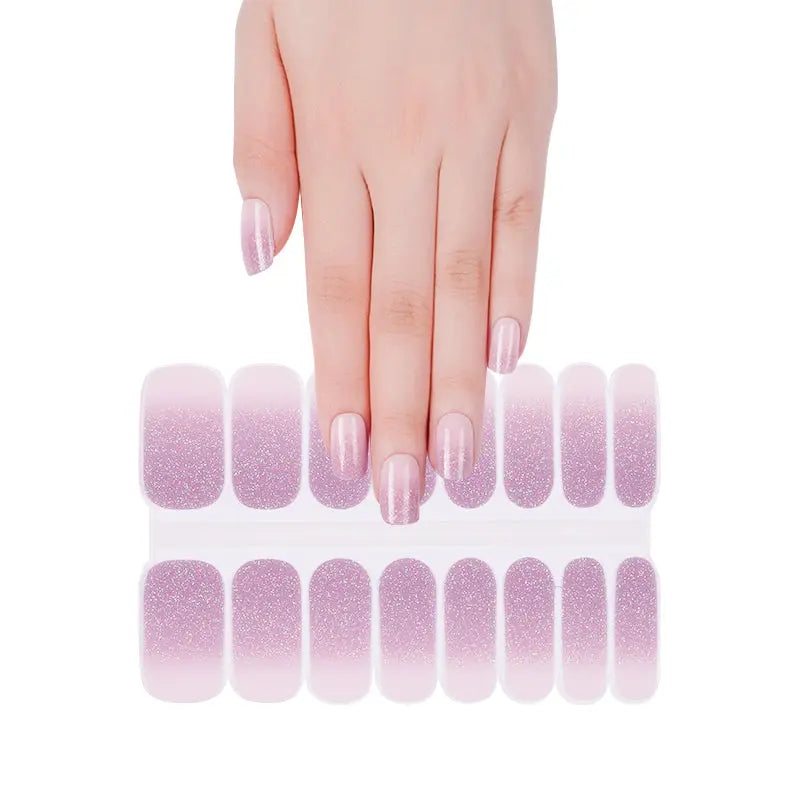 Wholesale Ombre Gel Nail Wraps Custom Glitter Nail Designs HUIZI