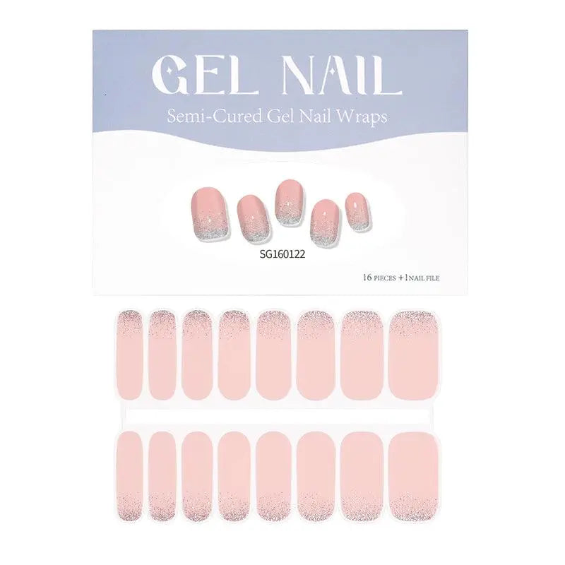 Wholesale Ombre Glitter Gel Nail Strips Custom Nail Art HUIZI