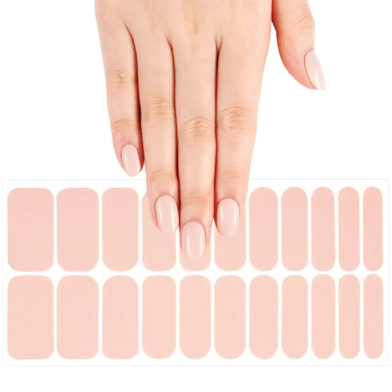 Wholesale Peach-colored Nail Wraps Nail Supply Store - Huizi HUIZI