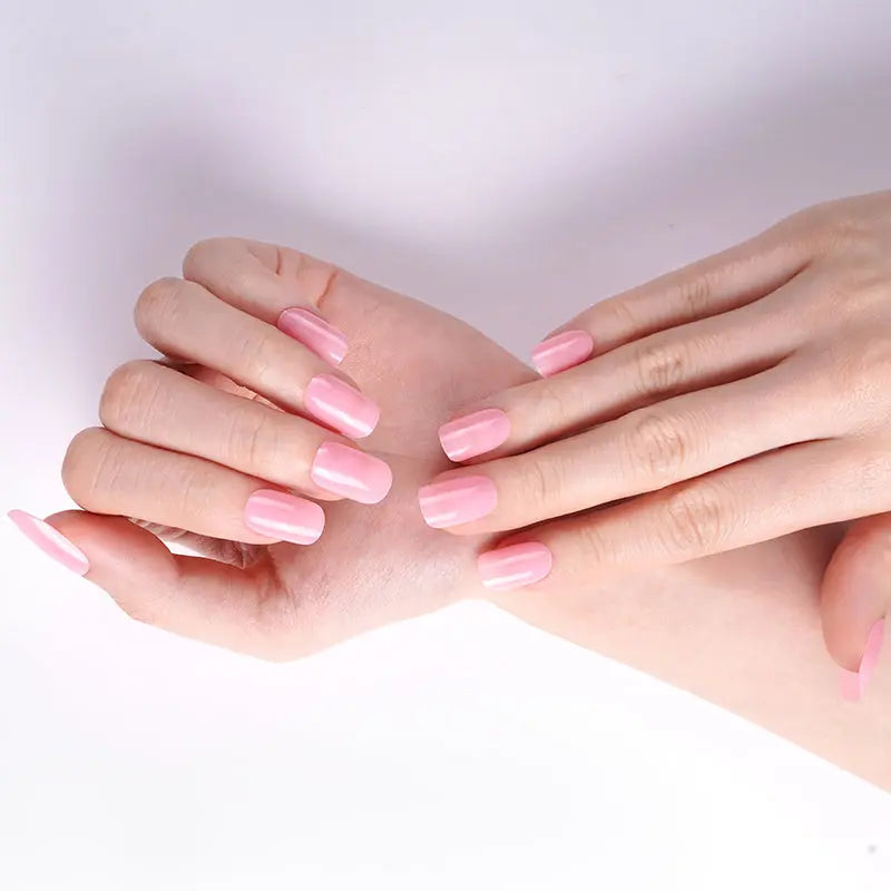 Wholesale Pink Gel Nail Wraps Custom Nail Designs HUIZI