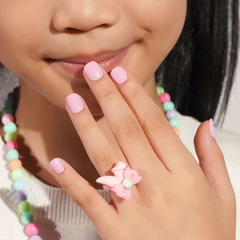 Wholesale Pink Kid Gel Nail Strips – OEM &amp; Private Label Customization Available HUIZI