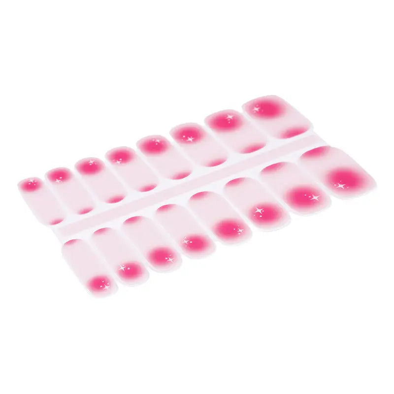 Wholesale Pink Ombre Gel Nail Strips Custom Nail Stickers HUIZI