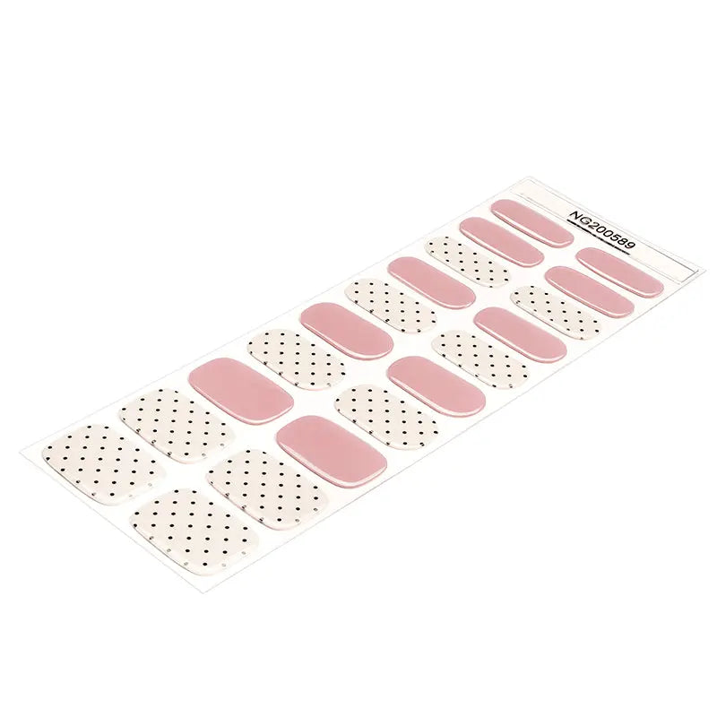 Wholesale Polka Dot Gel Nail Strips – Customizable for OEM & Private Label HUIZI