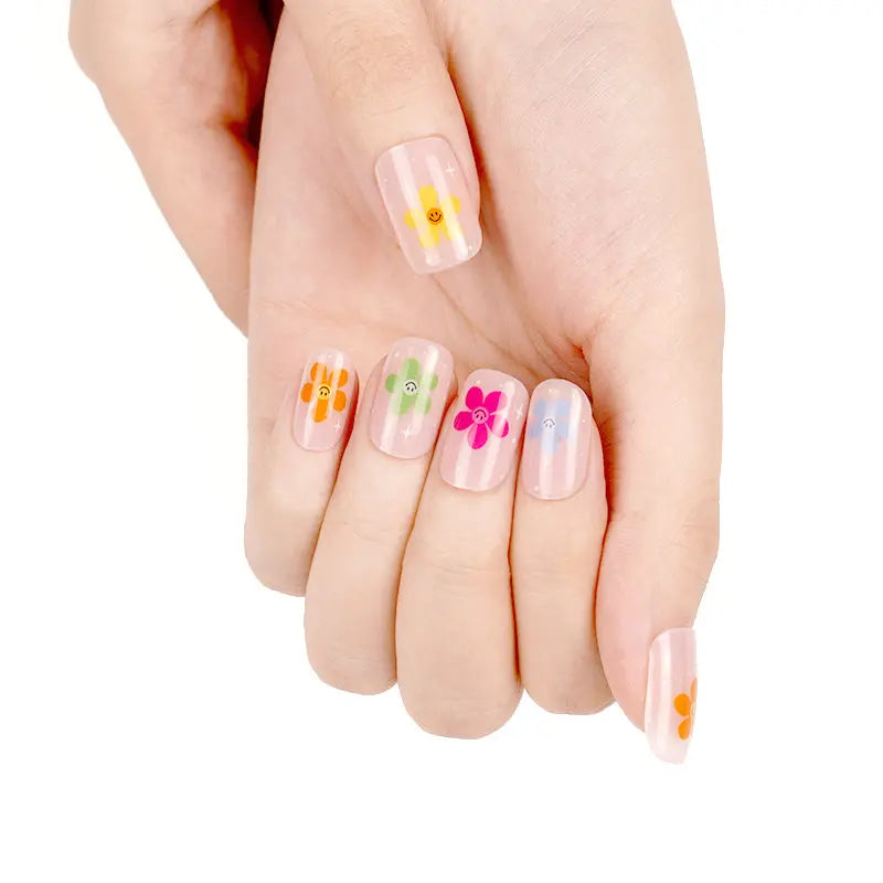Wholesale Press On Nails Semi-Transparent Dainty Daisy Nail Decorations - Huizi HUIZI