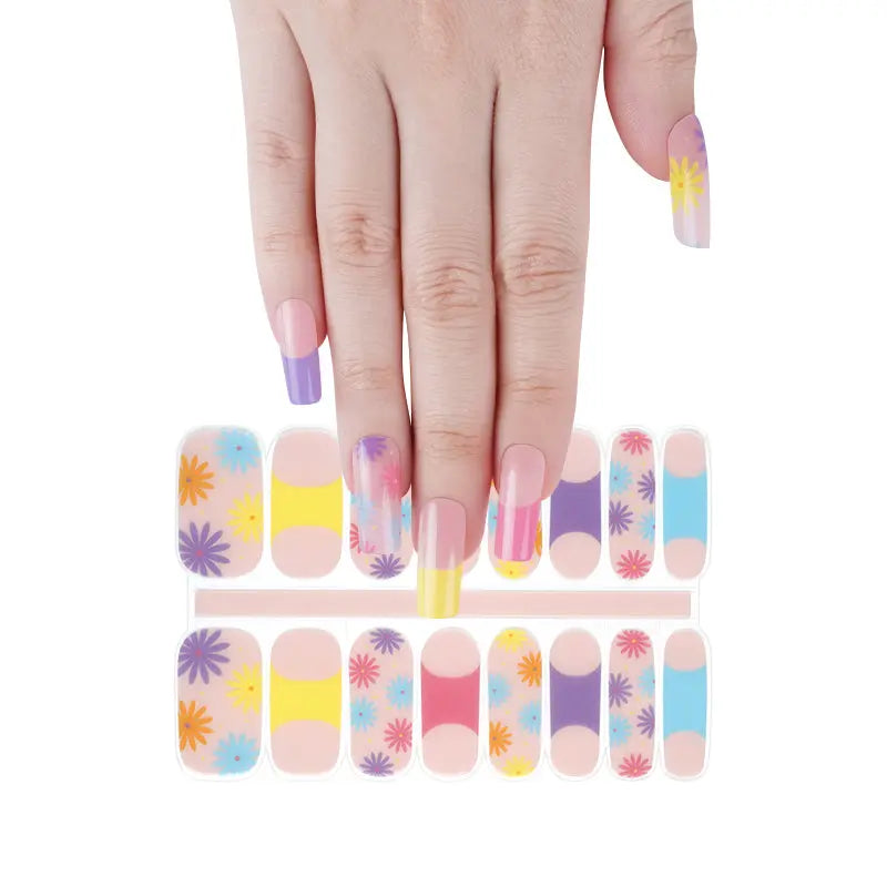 Wholesale Price Promotional Gel Nail Decoration Nail Art Wrap Color French Gel Nails - Huizi HUIZI