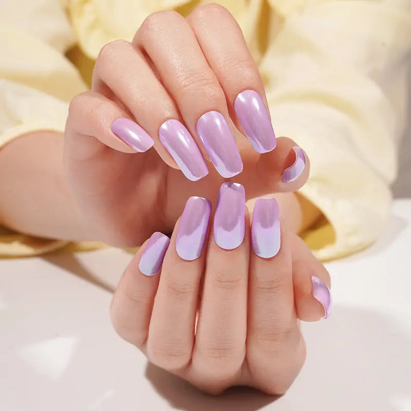 Wholesale Purple Chrome Gel Nail Strips – Customizable OEM/Private Label Solutions for Your Brand HUIZI