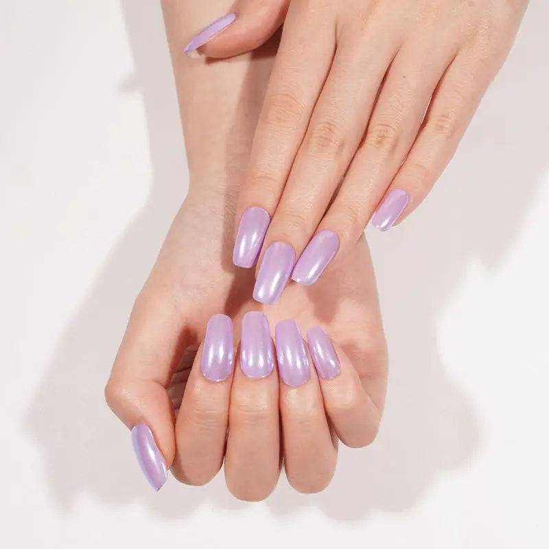 Wholesale Purple Chrome Gel Nail Strips – Customizable OEM/Private Label Solutions for Your Brand HUIZI