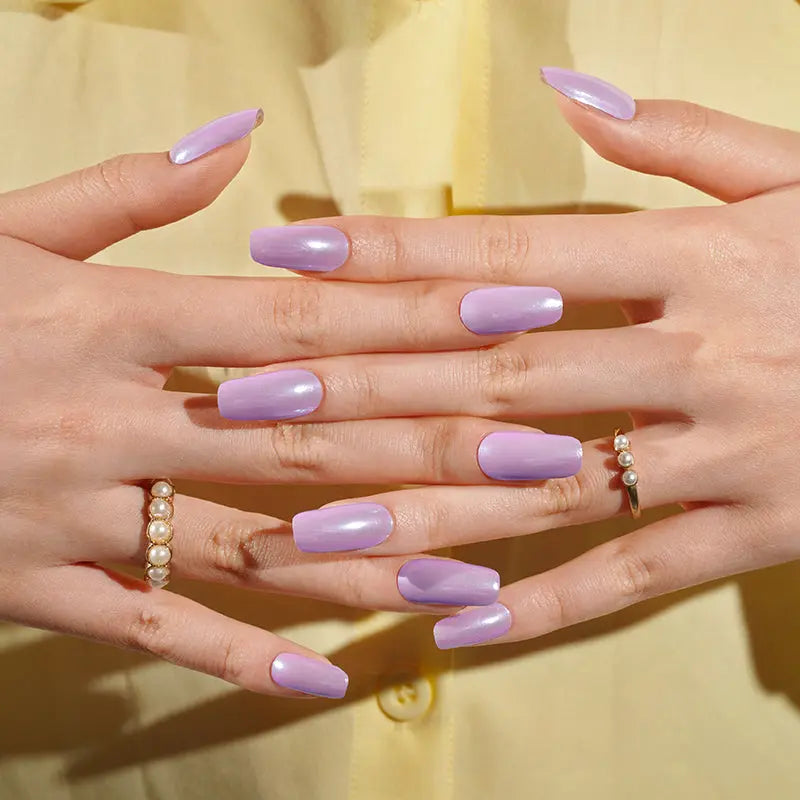 Wholesale Purple Chrome Gel Nail Strips – Customizable OEM/Private Label Solutions for Your Brand HUIZI