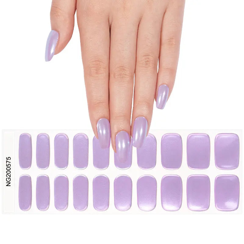 Wholesale Purple Chrome Gel Nail Strips – Customizable OEM/Private Label Solutions for Your Brand HUIZI
