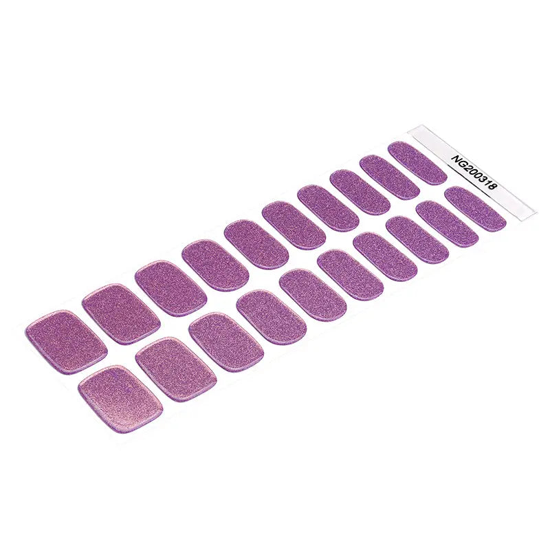 Wholesale Purple Gel Nail Wraps Laser Glitter Mirror Rainbow Glitter Powder Holographic Laser - Huizi HUIZI