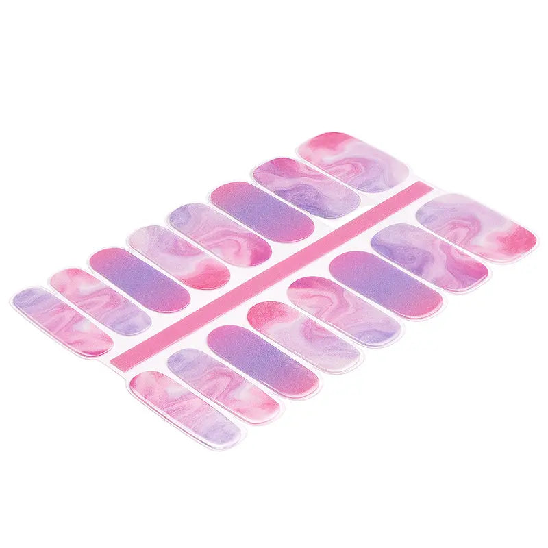 Wholesale Purple Marble Gel Nail Strips Custom Haze Nail Designs HUIZI