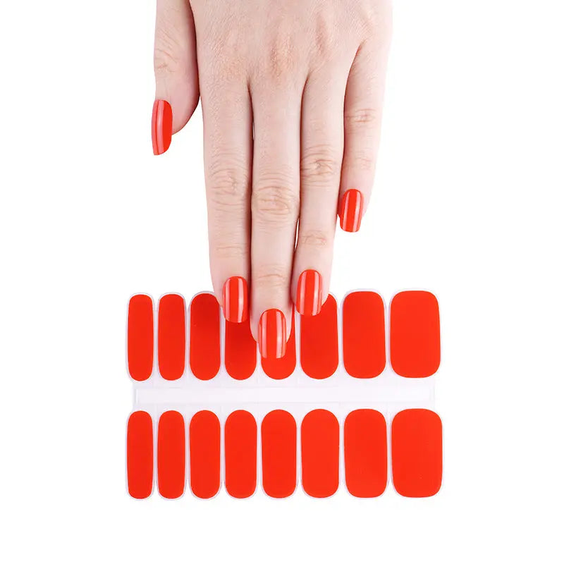 Wholesale Red Gel Nail Strips Custom Nail Designs HUIZI