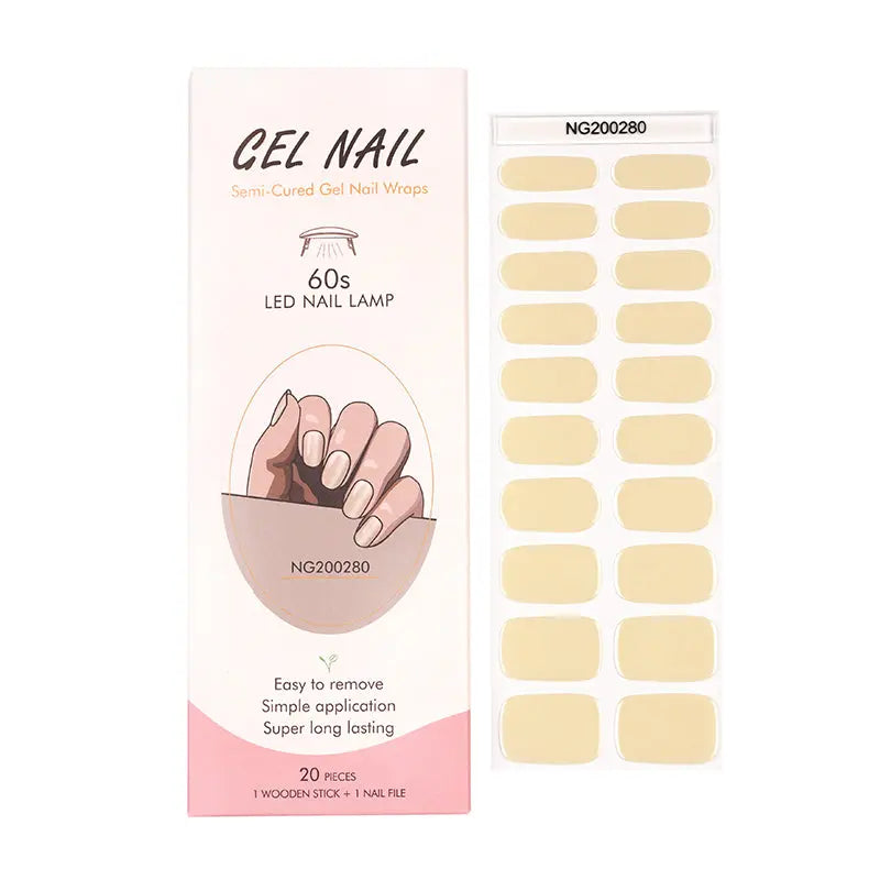 Wholesale Reflective Glitter Gel Nail Wraps Sparkling Diamond Sunshine Yellow Nail Wraps - Huizi HUIZI