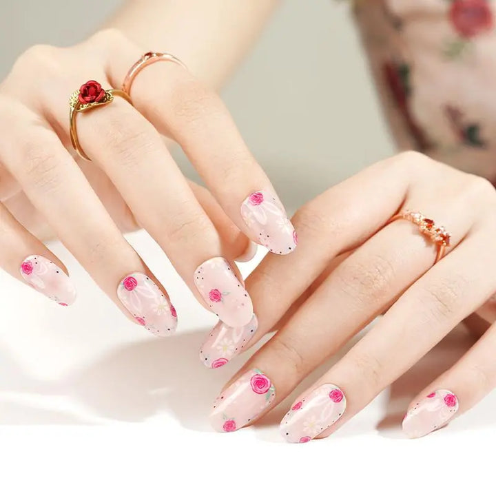 Wholesale Rose And Rabbit Nail Art Designs Custom Gel Nail Stickers