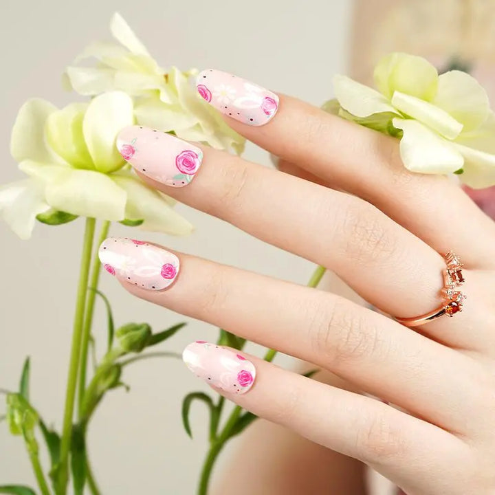 Wholesale Rose And Rabbit Nail Art Designs Custom Gel Nail Stickers