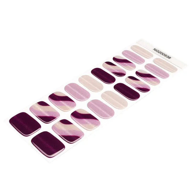 Wholesale Semi Cured Gel Nail Stickers Custom Cat-eye Nail Strips HUIZI