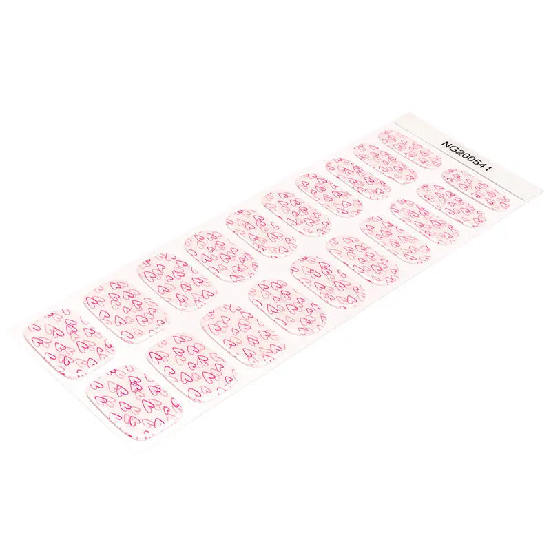 Wholesale Semi Cured Gel Nail Stickers Custom Love Knot Nail Decals HUIZI