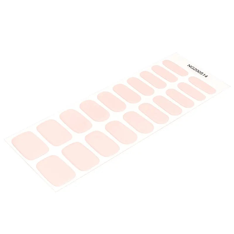 Wholesale Semi Cured Gel Nail Stickers Custom Pink Nail strips HUIZI