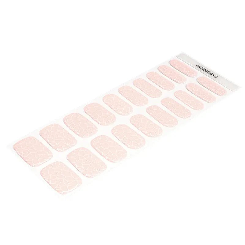 Wholesale Semi Cured Gel Nail Stickers Custom Shattered Touch Nail strips HUIZI