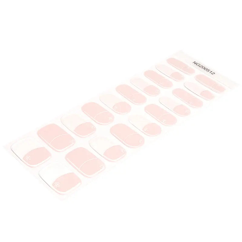 Wholesale Semi Cured Gel Nail Stickers French Gel Nail Designs HUIZI