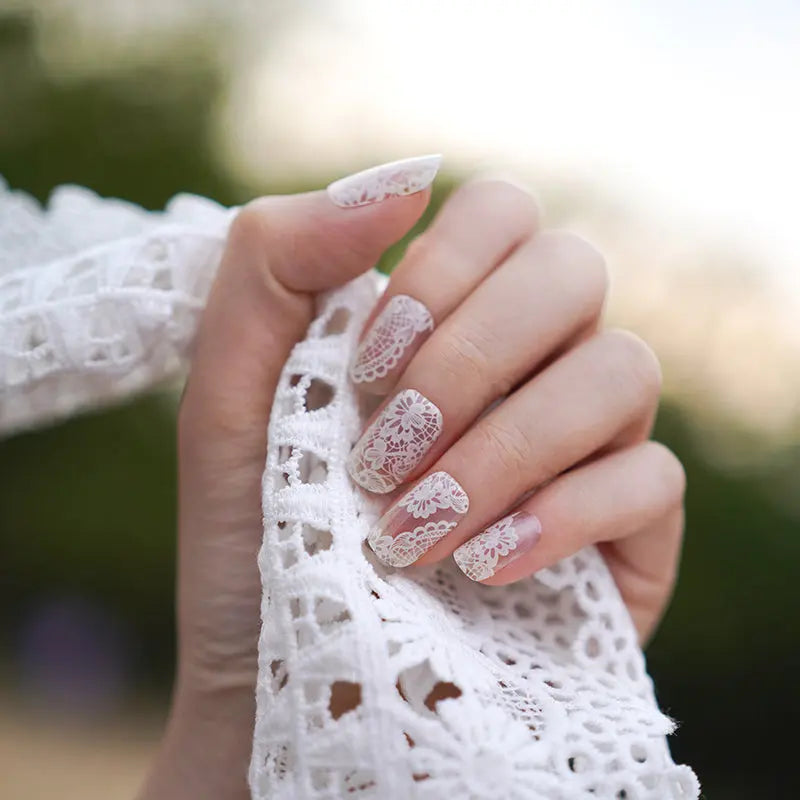 Wholesale Semi Cured Gel Nails Custom Nail Designs Supplier Pure Transparent - Huizi HUIZI