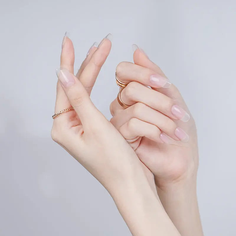 Wholesale Semi Cured Gel Nails Custom Nail Designs Supplier, Pure Transparent HUIZI