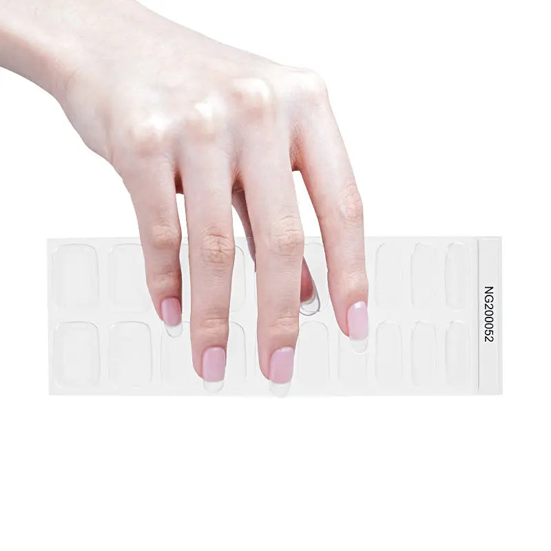 Wholesale Semi Cured Gel Nails Custom Nail Designs Supplier, Pure Transparent HUIZI