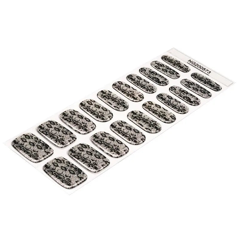 Wholesale Snake Skin Textured Glitter Gel Nail Strips Custom Gel Strips HUIZI