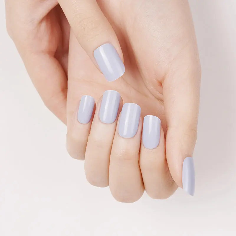 Wholesale Solid Blue Gel Nail Stickers Custom nail Designs HUIZI