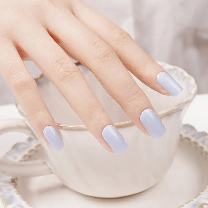 Wholesale Solid Blue Gel Nail Stickers Custom nail Designs