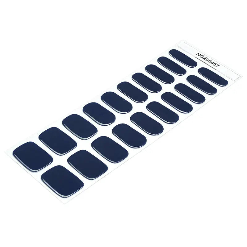 Wholesale Solid Gel Nail Strips Custom Navy Nail Designs HUIZI