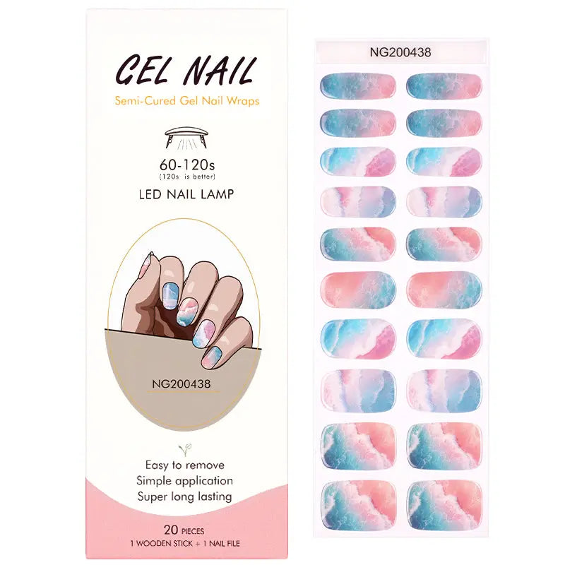 Wholesale Summer Gel Nail Strips Custom Shore Nail Designs HUIZI