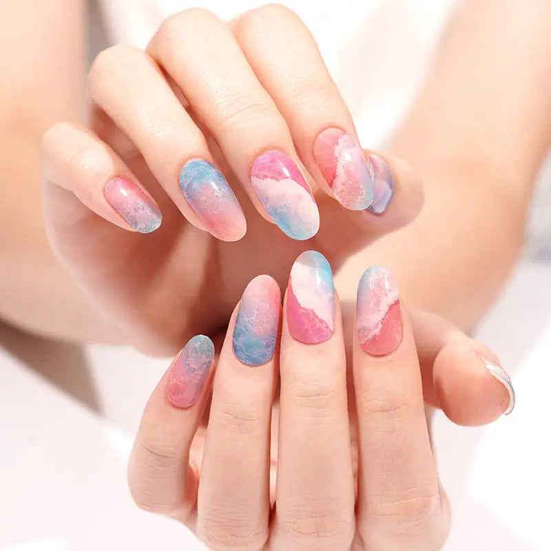 Wholesale Summer Gel Nail Strips Custom Shore Nail Designs HUIZI