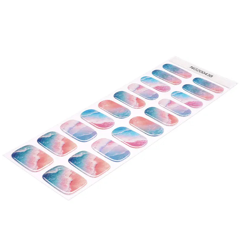 Wholesale Summer Gel Nail Strips Custom Shore Nail Designs HUIZI