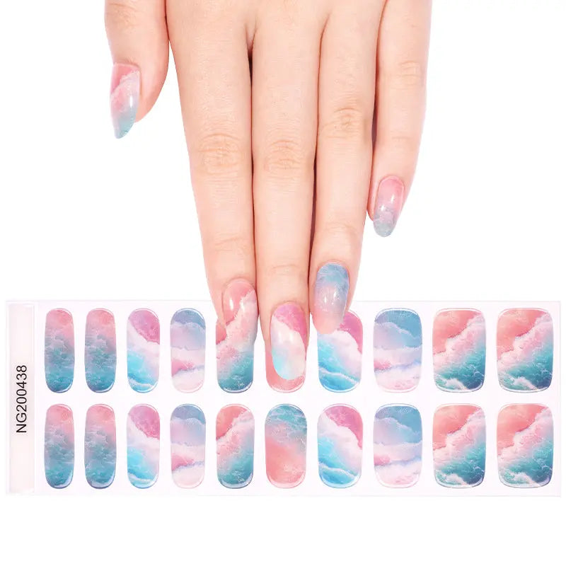 Wholesale Summer Gel Nail Strips Custom Shore Nail Designs HUIZI