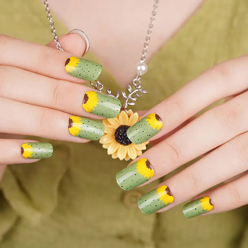 Bright Sunflower Nail Art Ideas