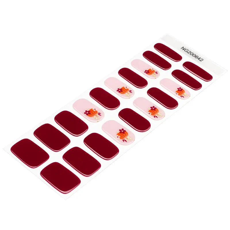 Wholesale Thanksgiving Day Gel Nail Stickers Customizable Nail Wraps for Brands HUIZI